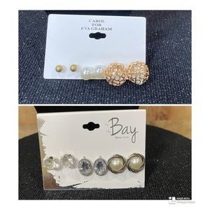 New With Tags 6 Pair Stud Earrings